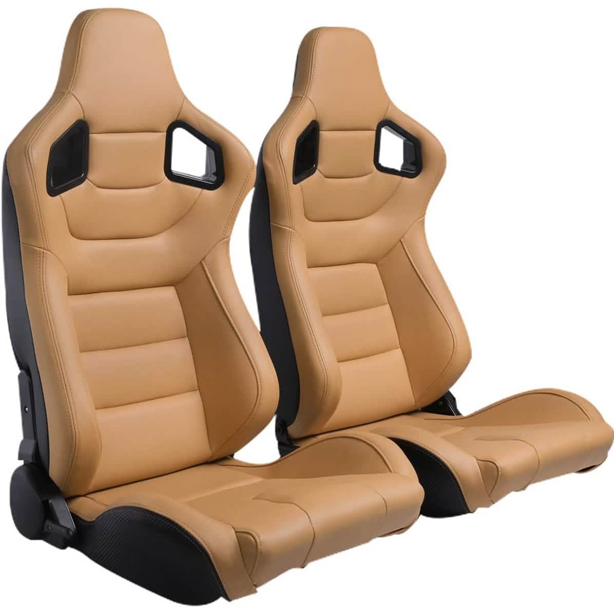 2-Pieces Set: Universal PVC Leather Bucket Seats