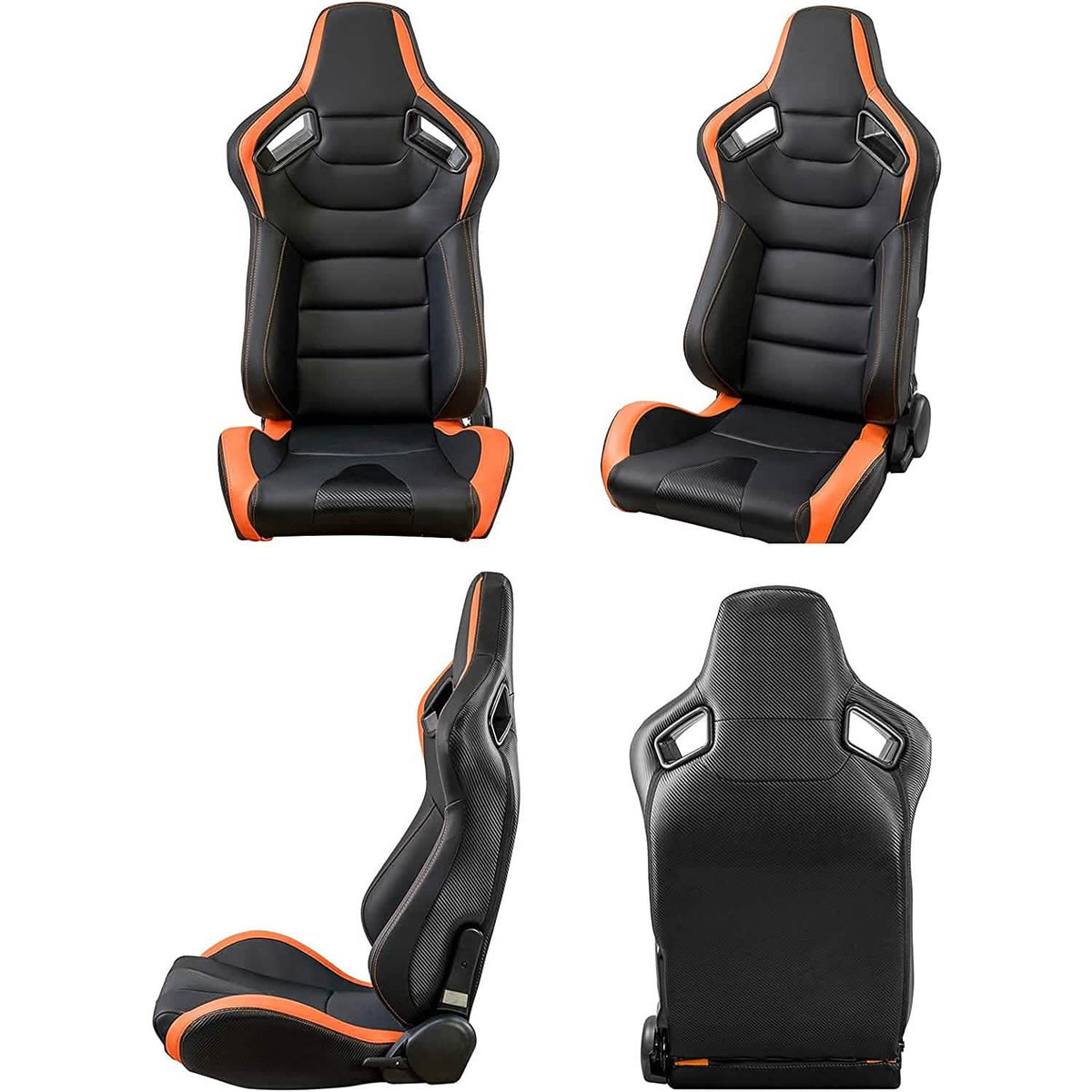 2-Pieces Set: Universal PVC Leather Bucket Seats