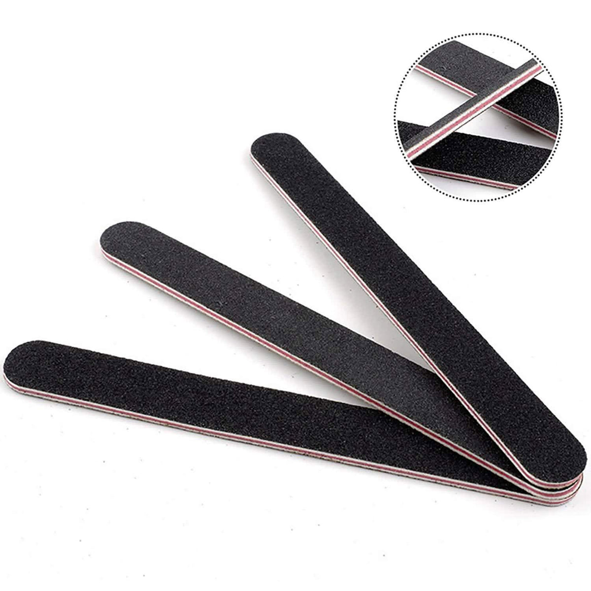 20-Pack: Professional Double Sided 100/180 Grit Nail Files