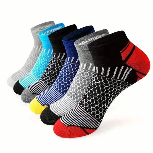 20-Pairs: Men's Outdoor Color Matching Low-Top Socks