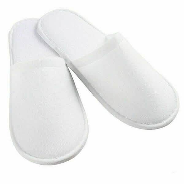 20-Pairs: Spa Hotel Guest Soft Slippers Closed Toe Disposable Travel Slipper