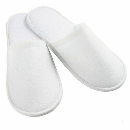 20-Pairs: Spa Hotel Guest Soft Slippers Closed Toe Disposable Travel Slipper