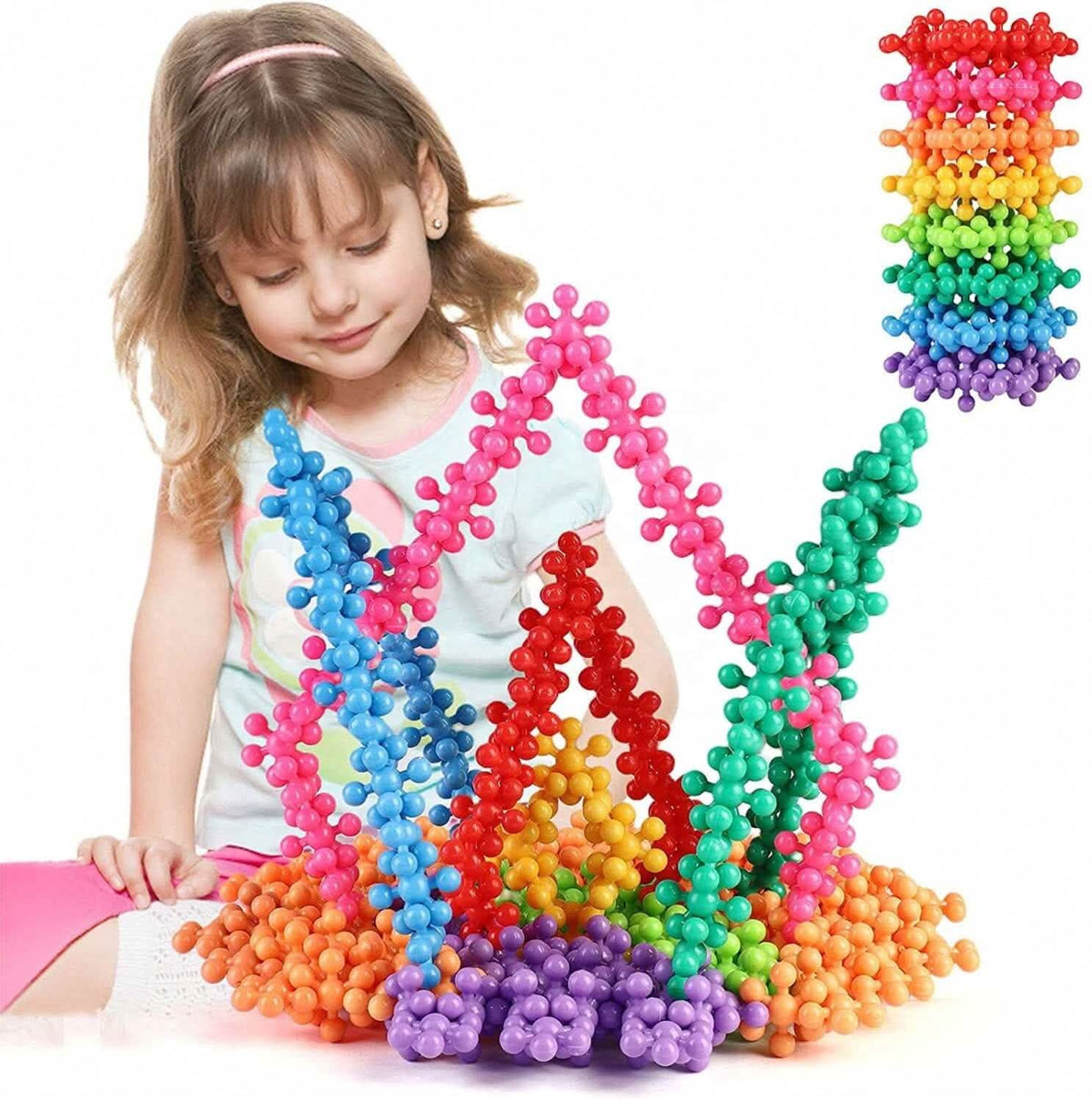 200-Piece: 3D Interlocking Building Blocks STEM Toy