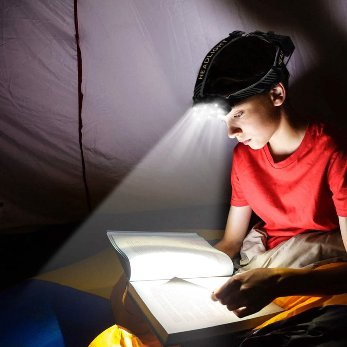 20000LM LED Headlamp 8 Lighting Modes Rechargeable