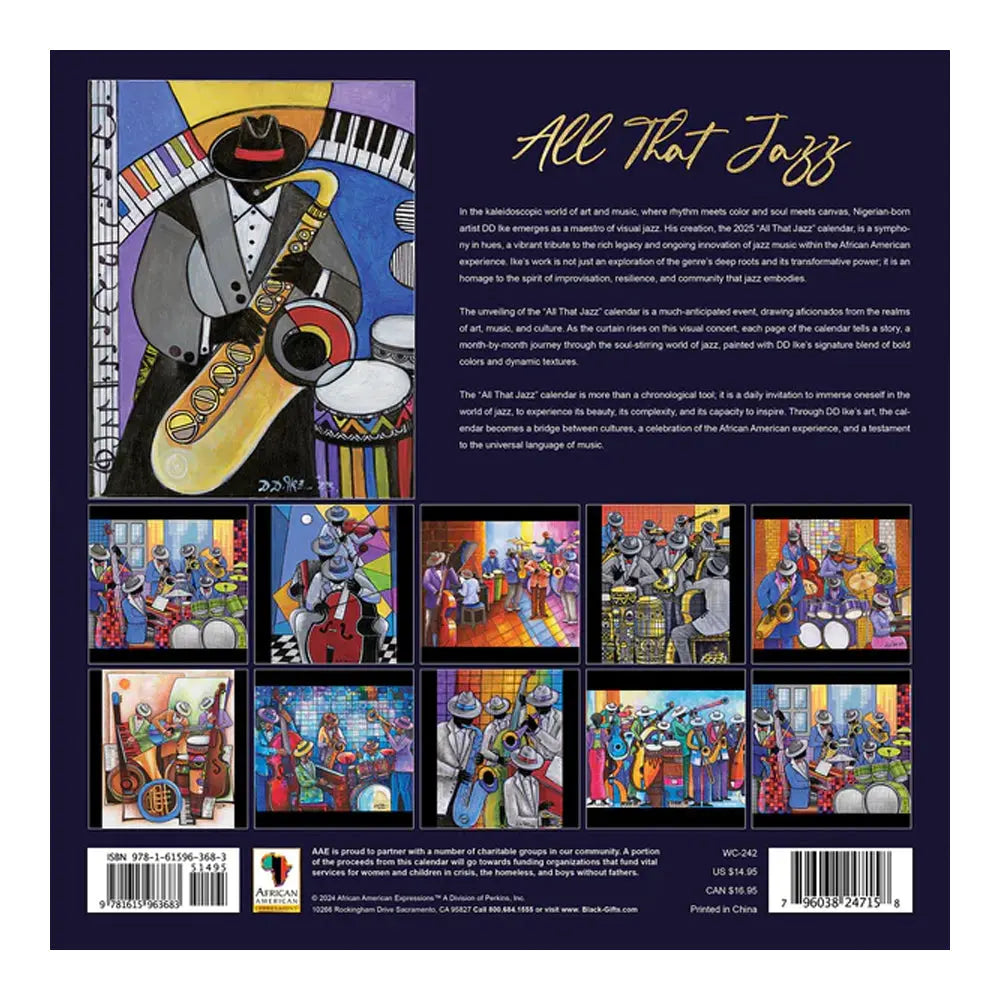 2025 All That Jazz Wall Calendar (Final Sale)