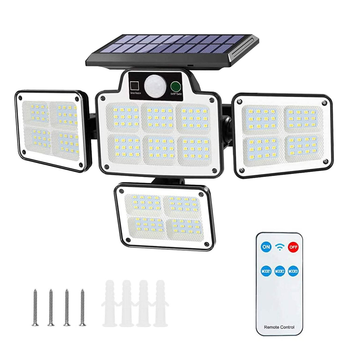 216 LEDs  Solar Outdoor Light Motion Sensor Security Wireless Lamp