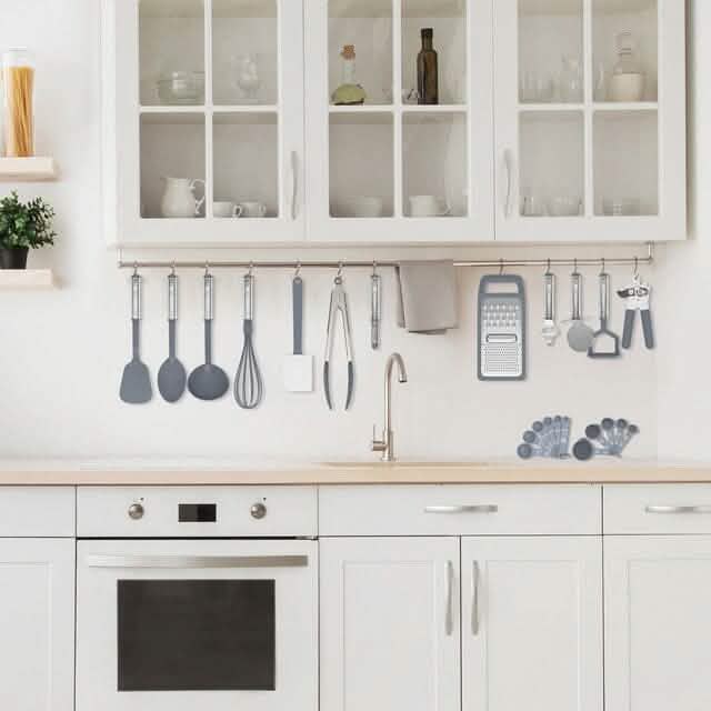 23-Piece: Lux Decor Collection Stainless Steel Nylon Cooking Utensils Set