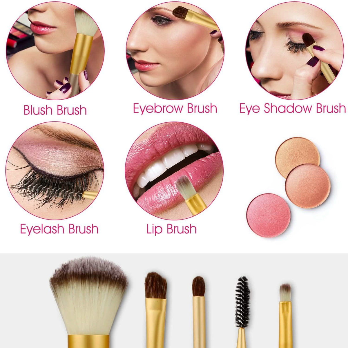 24-Piece: Makeup Brushes Set