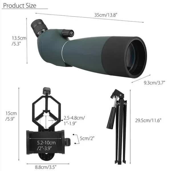 25-75X70 Night Vision HD Waterproof Telescope