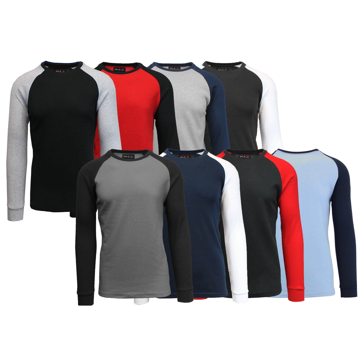 3-Pack: Raglan Sleeve Thermal Shirt