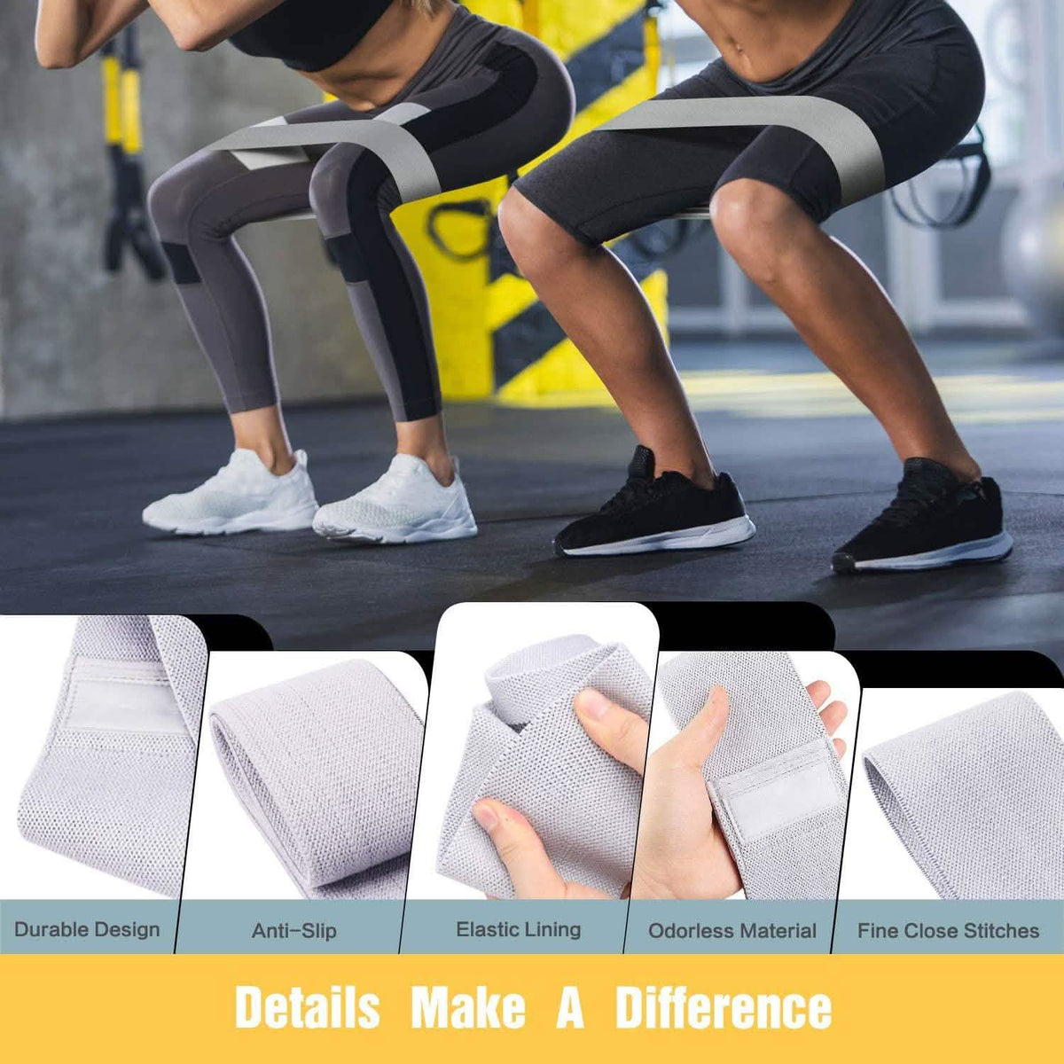 3-Pack: Resistance Bands for Legs and Butt Exercise