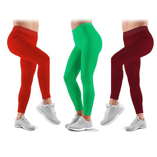 3-Pack: Ultra-Soft High Waisted Capri Leggings