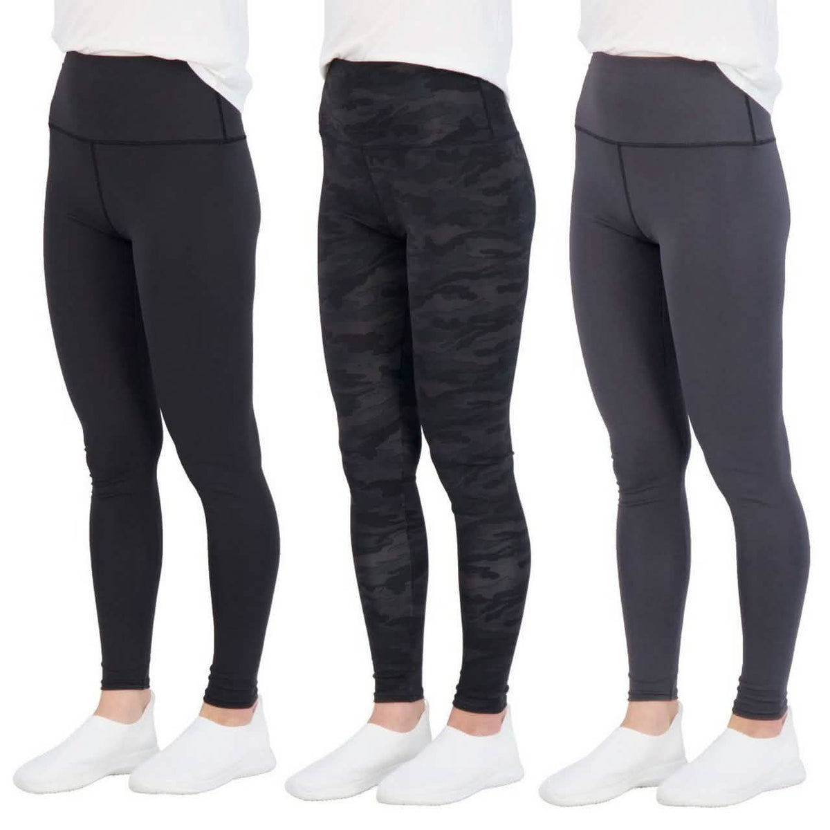 3-Pack: Women's Active Athletic Performance Leggings