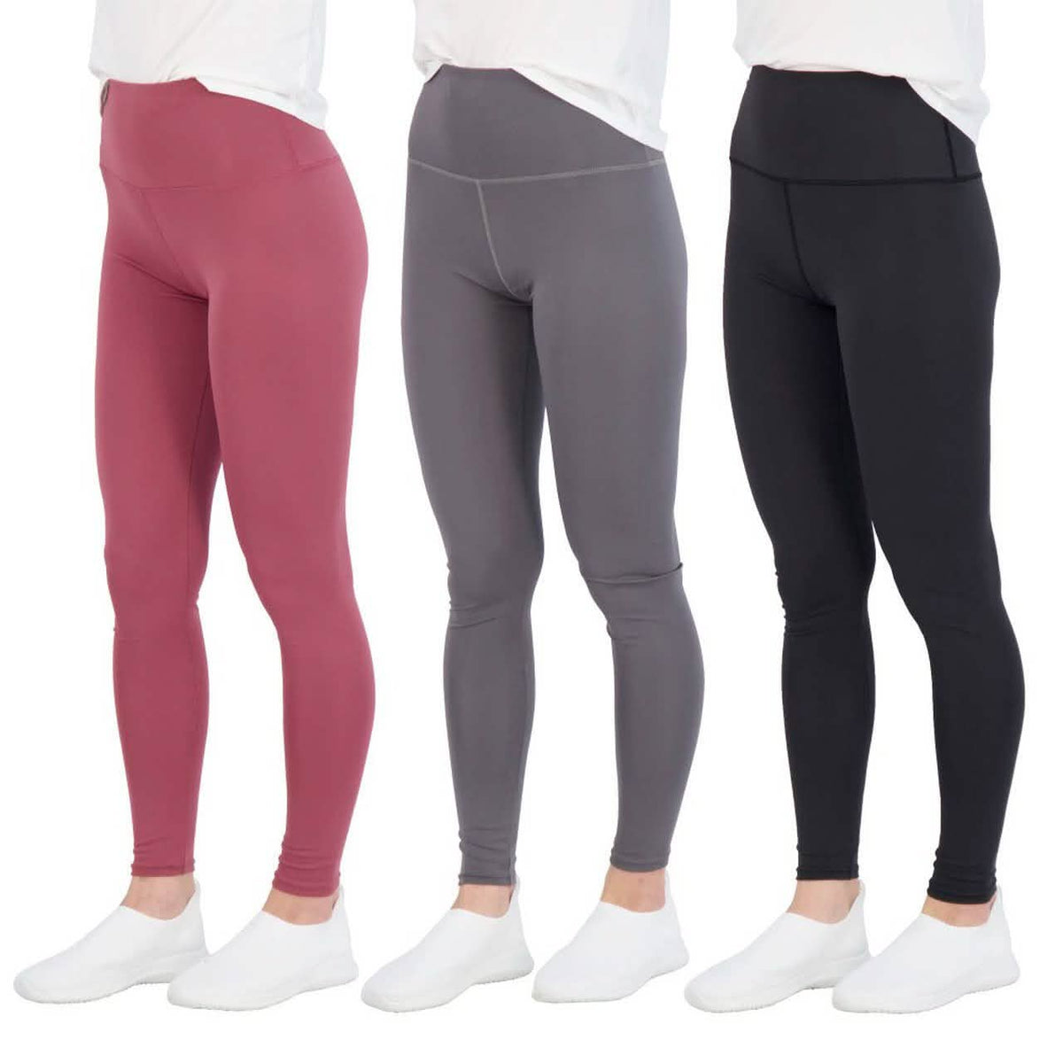 3-Pack: Women's Active Athletic Performance Leggings