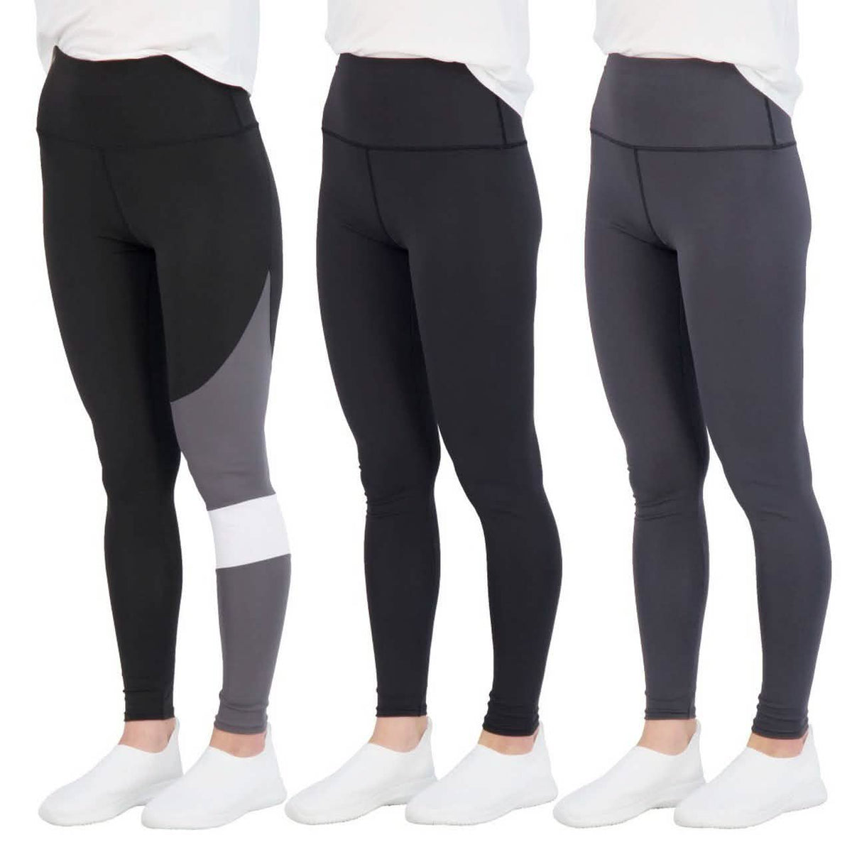 3-Pack: Women's Active Athletic Performance Leggings