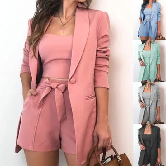 3-Piece Set: Women Fashion Blazer Set