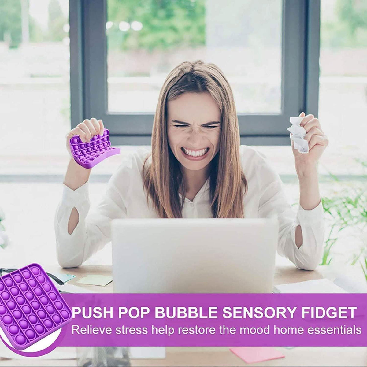 3-Pieces: Bubble Squeeze Sensory Fidget Toy