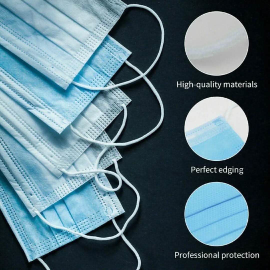 3-Ply Disposable Non-Medical Sanitary Surgical Earloop Face Mask Lot