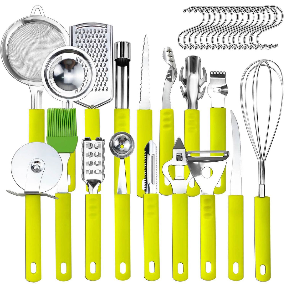 34-Pieces Set: Stainless Steel Kitchen Gadget Tools Set