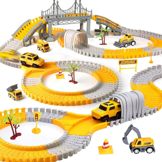 340-Piece: Construction Race Track Toy Set