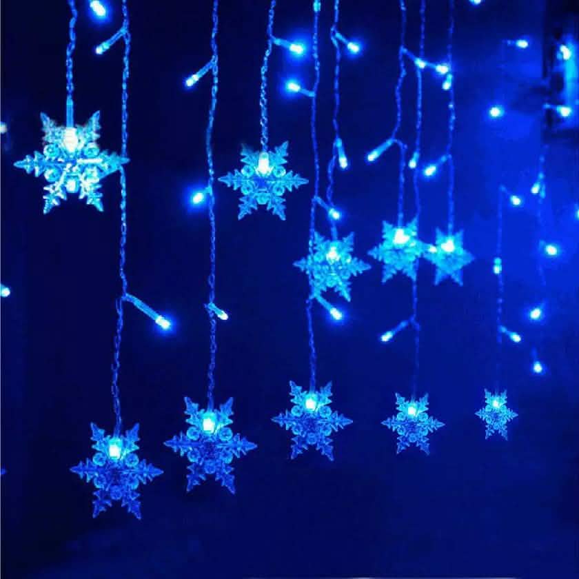 3.5M 96LED Snowflake String Curtain Lights