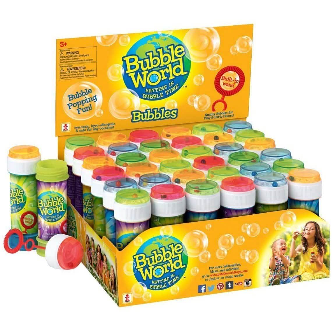 36-Pack: Bubble World Fun Bubble Bottles