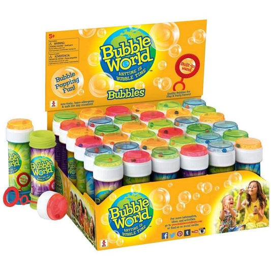 36-Pack: Bubble World Fun Bubble Bottles