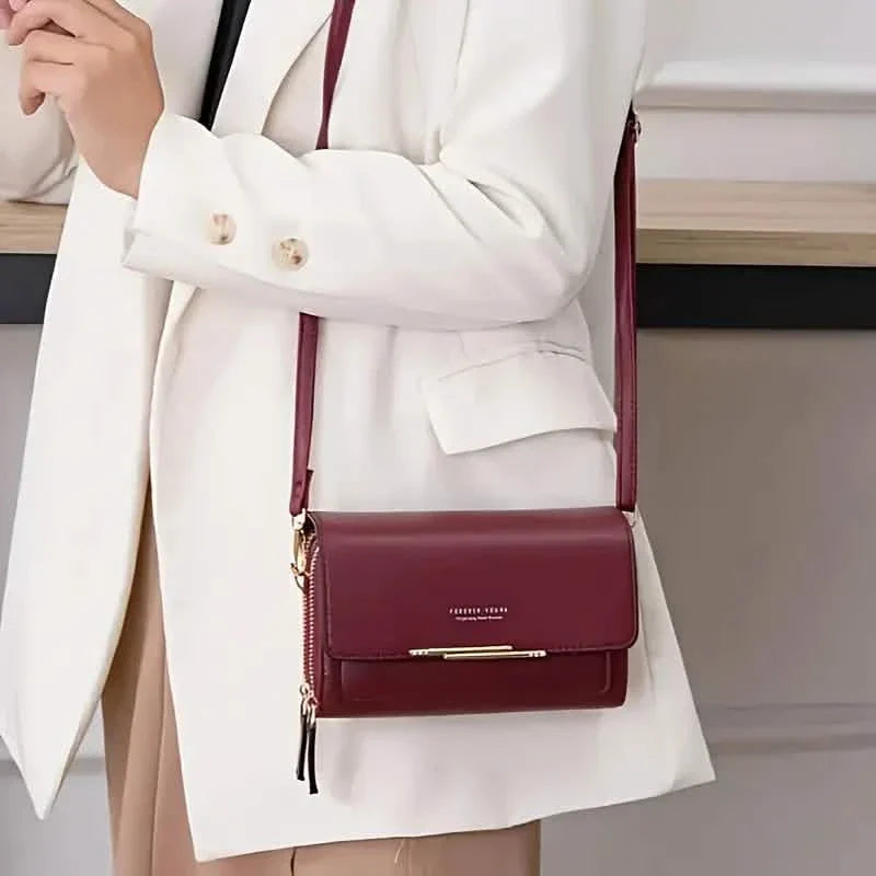 Vegan Messenger Bag – Lightweight Large Shoulder Bag with Detachable Organizer