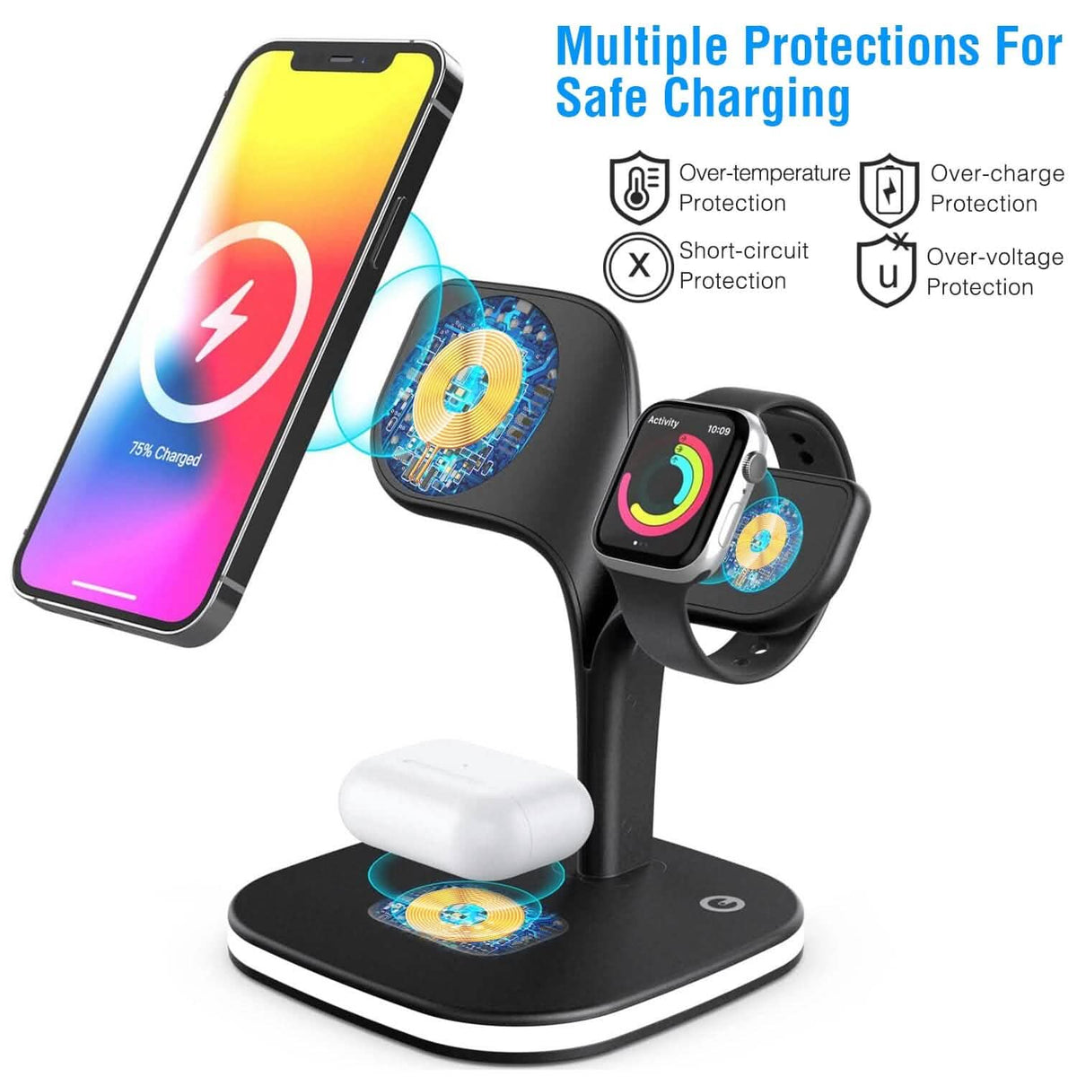 4-in-1 Magnetic Wireless Charging Station Dock
