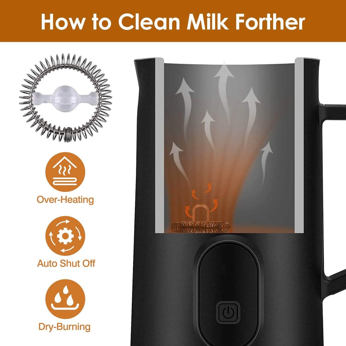 4-in-1 Multifunctional Milk Frother Steamer