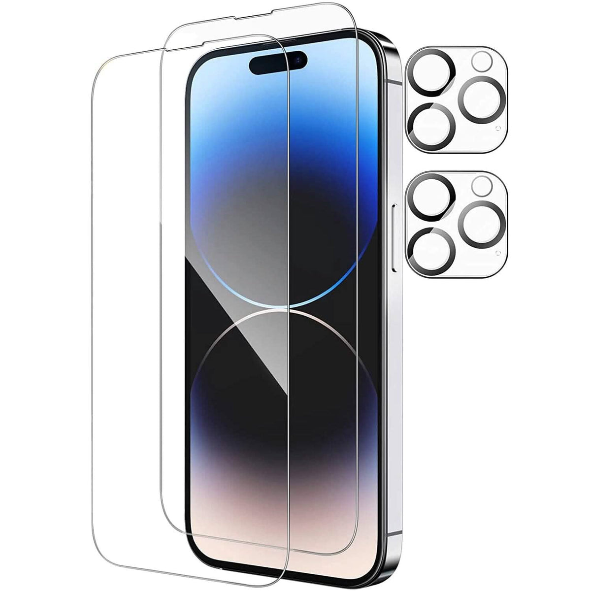 4-Pack: Clear Screen and Camera Lens Protector Set