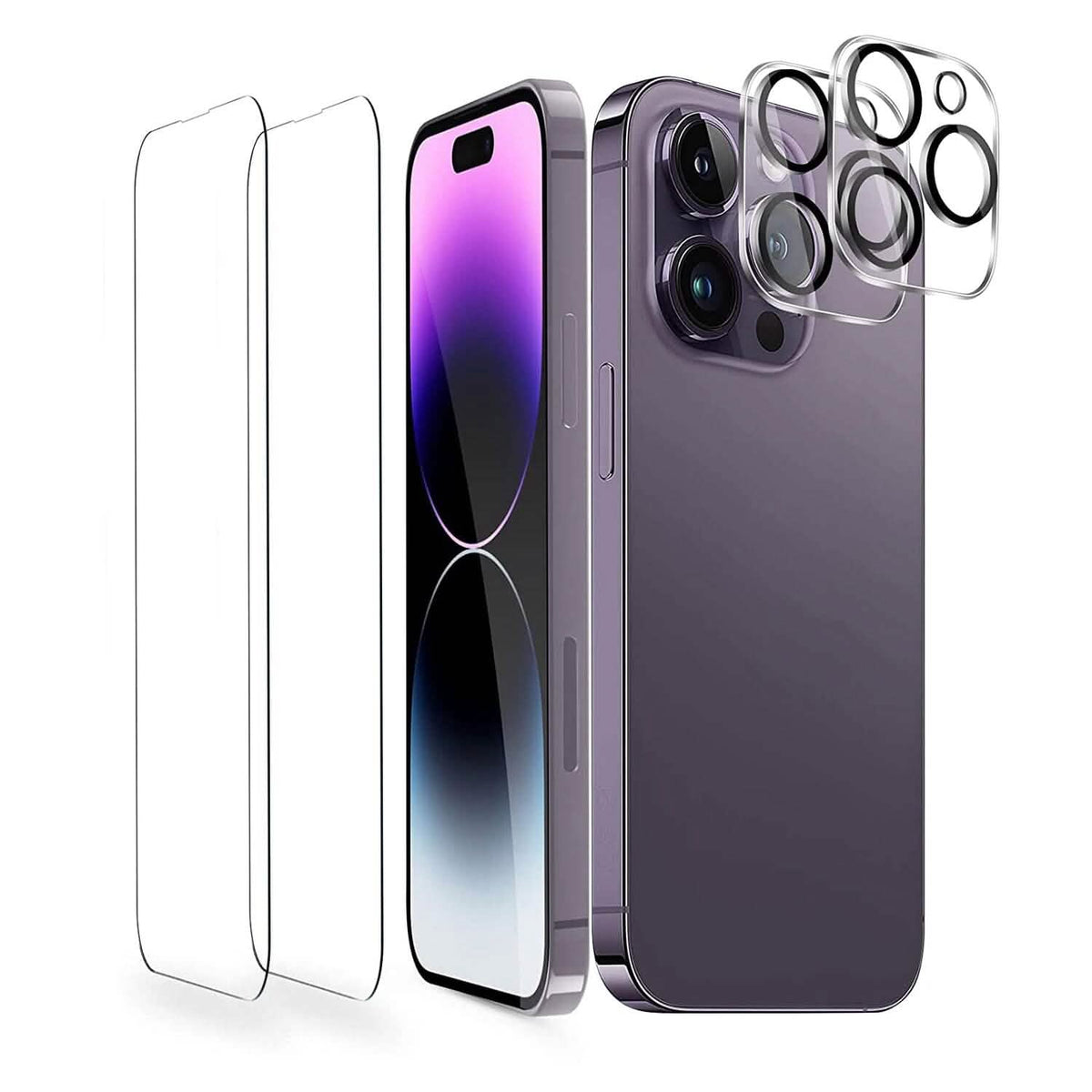4-Pack: Clear Screen and Camera Lens Protector Set