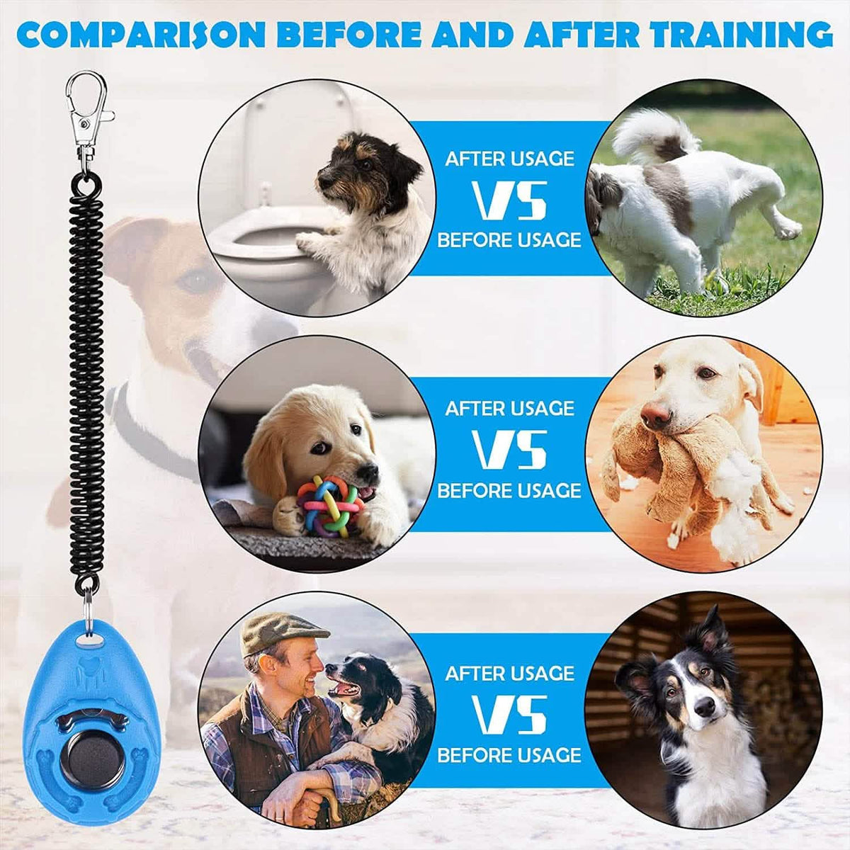 4-Pack: OYEFLY Dog Training Clicker with Wrist Strap