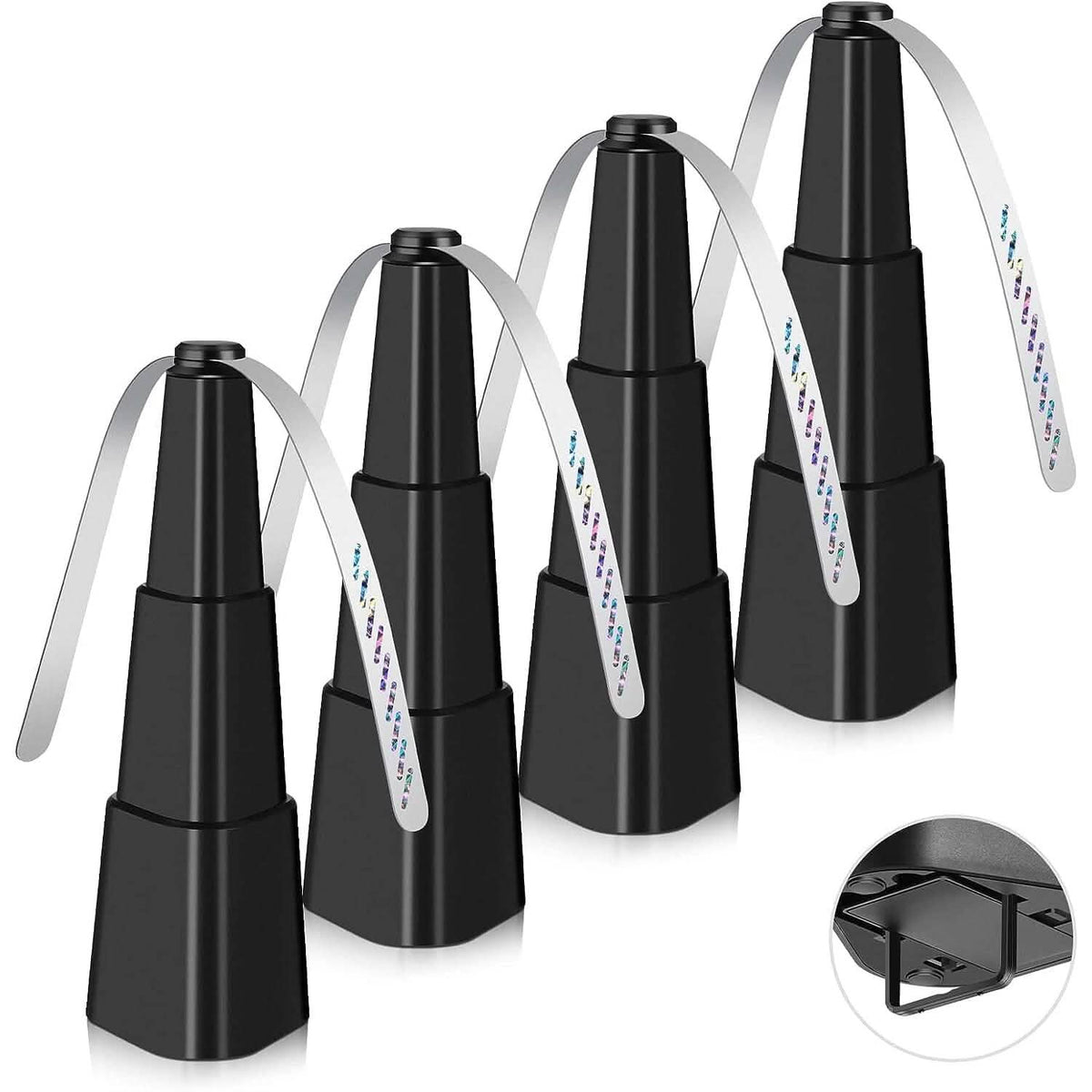 4-Pack: Portable Table Top Fly Fan Fly Spinner with Holographic Blades