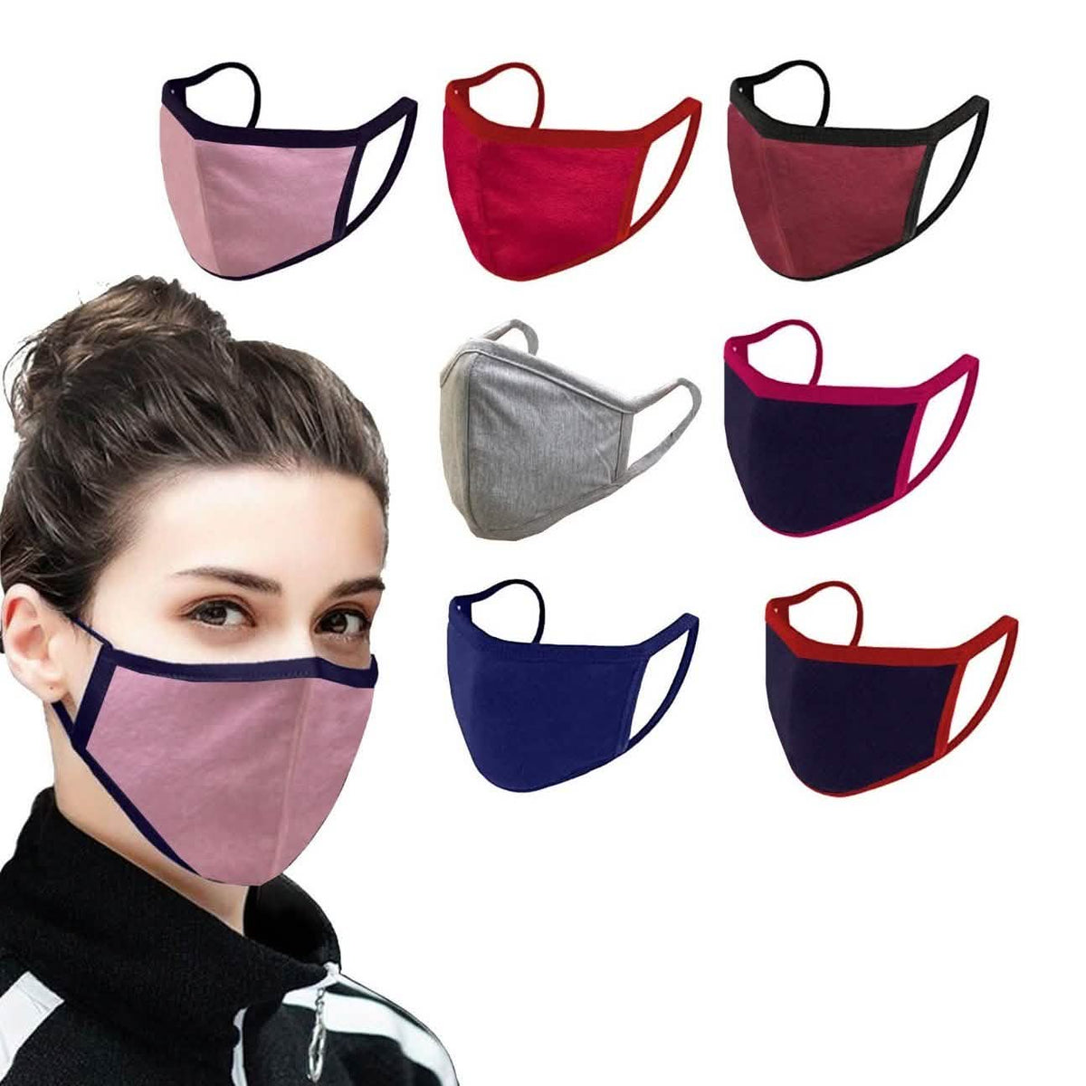 4-Pack: Reusable & Washable 2 Ply Soft Cotton Fabric Masks