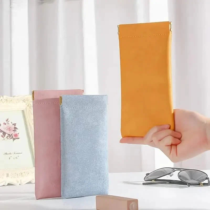 4-Pack: Soft PU Leather Reading Glasses Bag