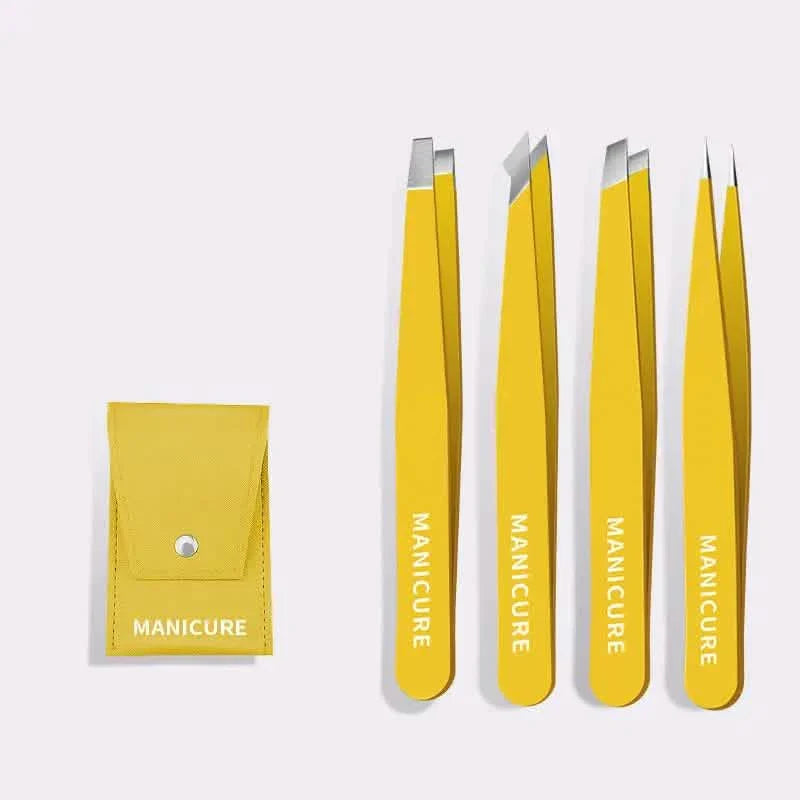 4-Pieces: High-Quality Eyebrow Tweezer