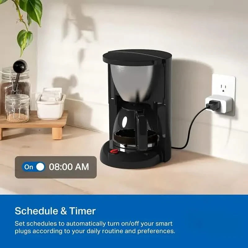 2-Pack: WiFi Smart Plug – 15A, Timer & App Control, Works with Alexa & Google Home