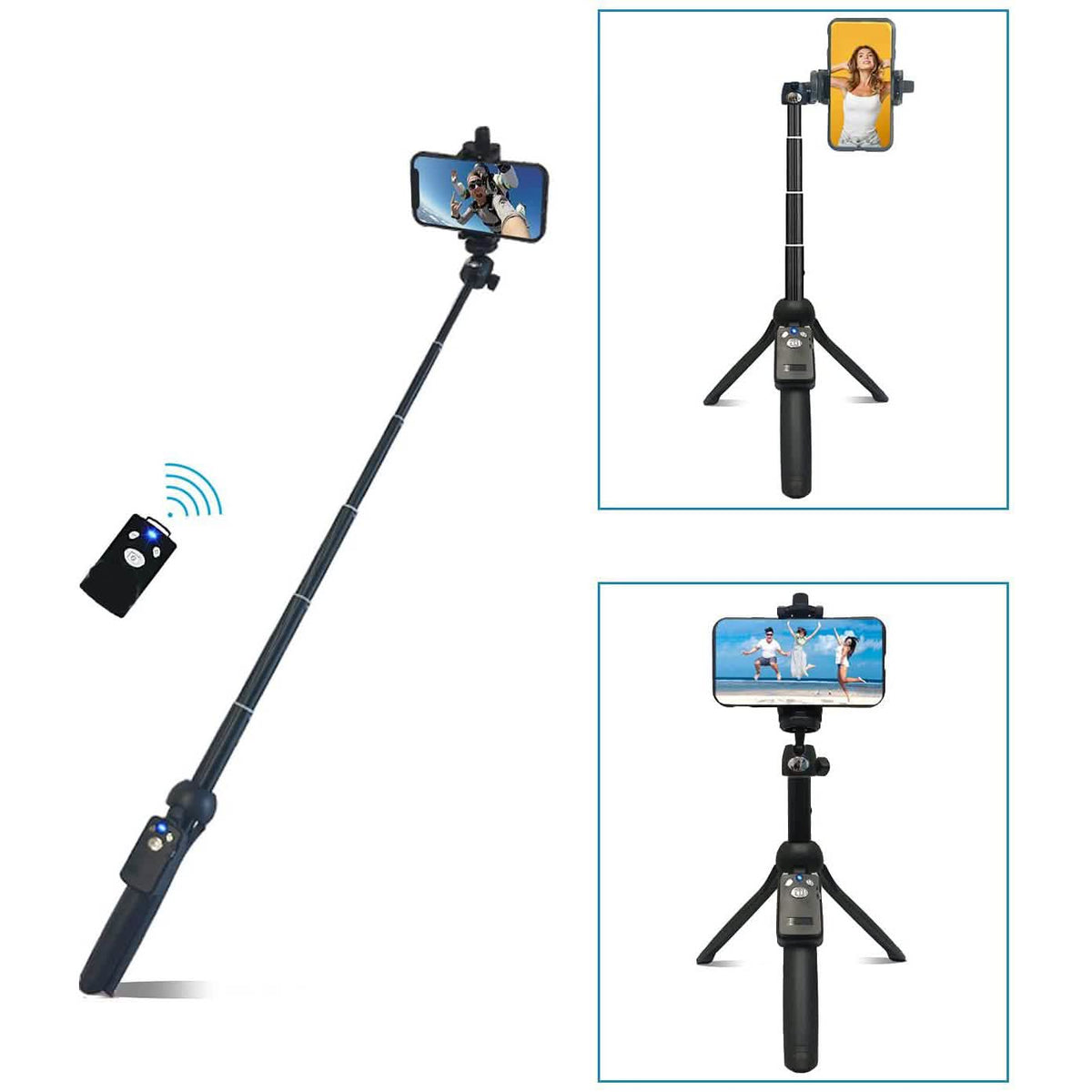 48" Portable Selfie Stick and Tripod