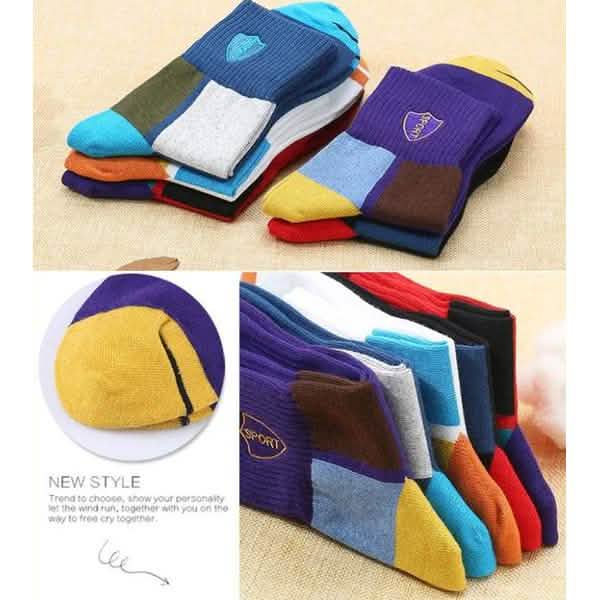 5-Pair: Men's Sports And Leisure Tube Socks