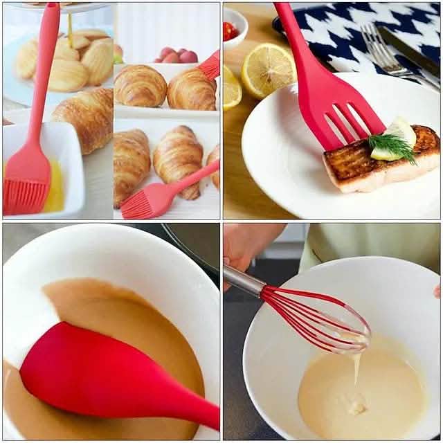 5-Pieces: Silicone Cooking Utensils Sets