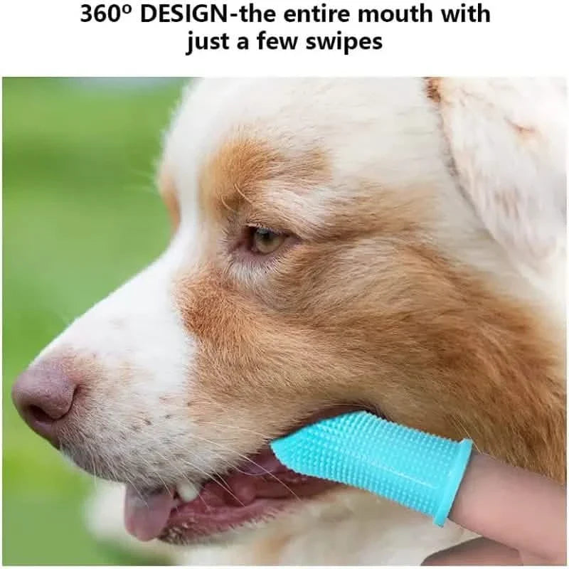 5-Pieces: Super Soft Pet Finger Toothbrush Teeth Cleaning Silicone Tooth Brush
