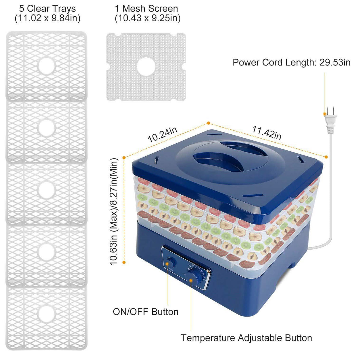 5-Tray Electric Food Dehydrator