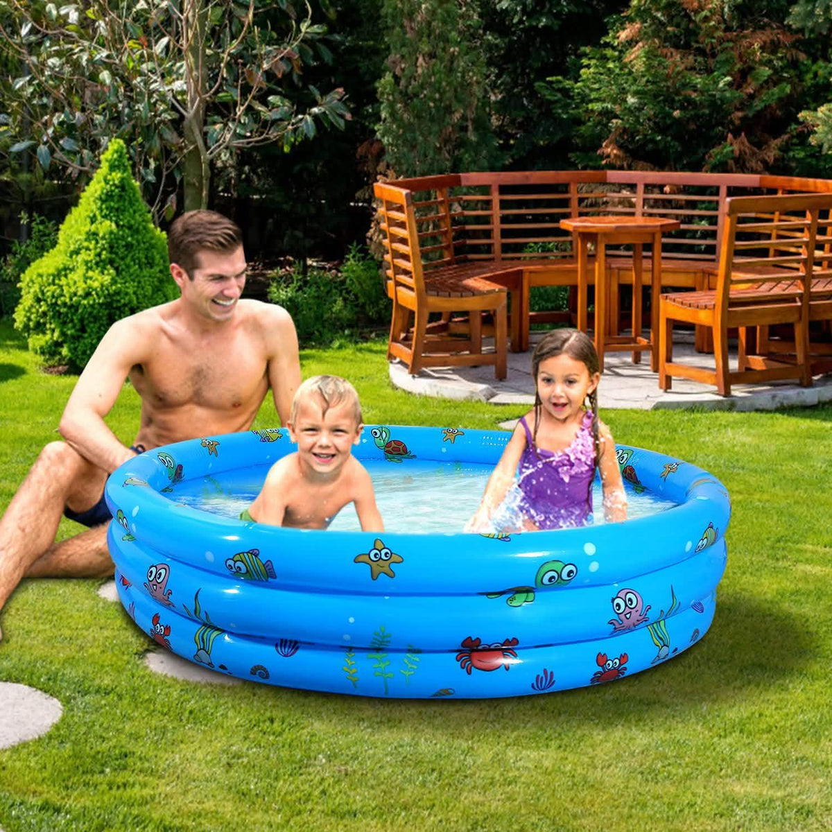 51x13" Inflatable Swimming Pool