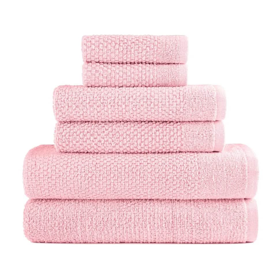 6-Piece: Dan River Popcorn Cotton Bath Towel Set