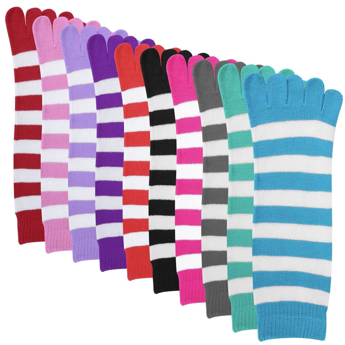 6-Pair: 5 Toes Socks Soft Breathable Ankle Socks