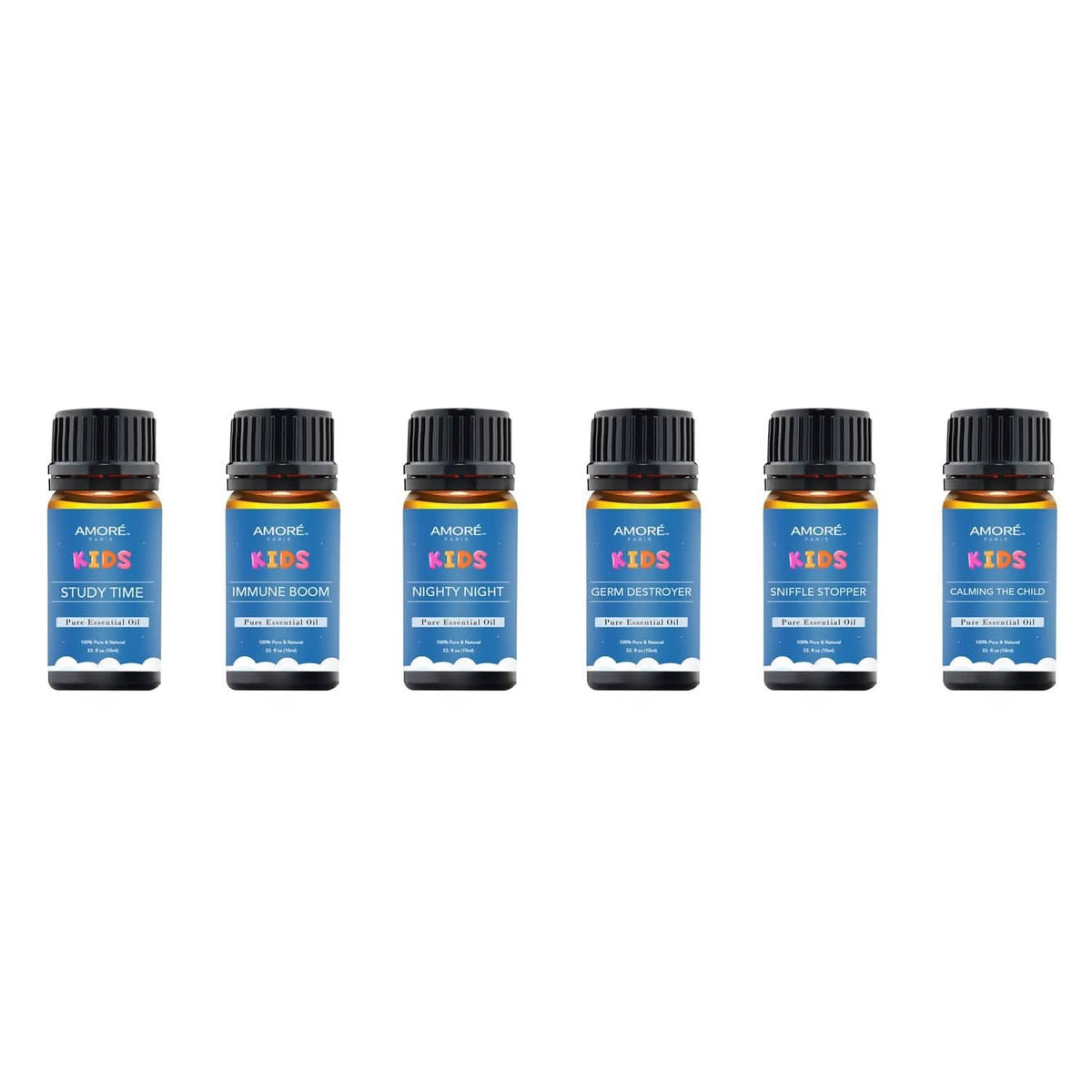 6-Pieces Set: Natural Aromatherapy Kids Safe Essential Oils Starter Set