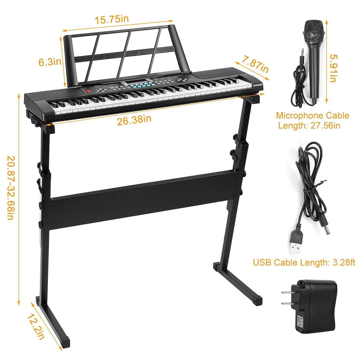 61 Keys Digital Music Electronic Keyboard
