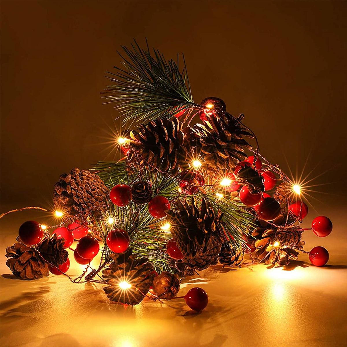 6.5Ft. 20 LED Christmas Garland with Lights