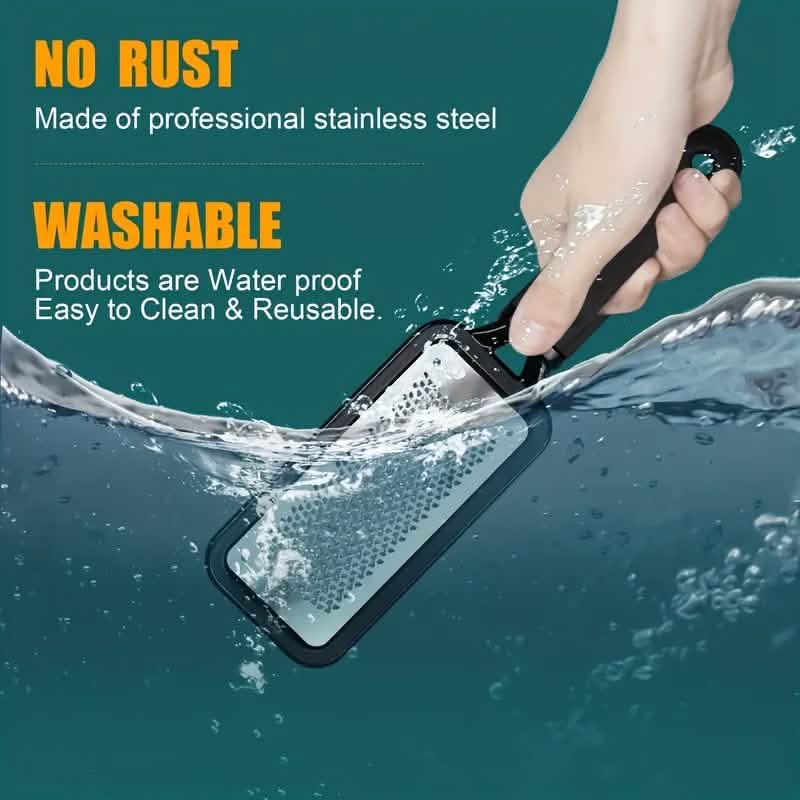 4-Piece Stainless Steel Foot File Set – Callus & Dead Skin Remover